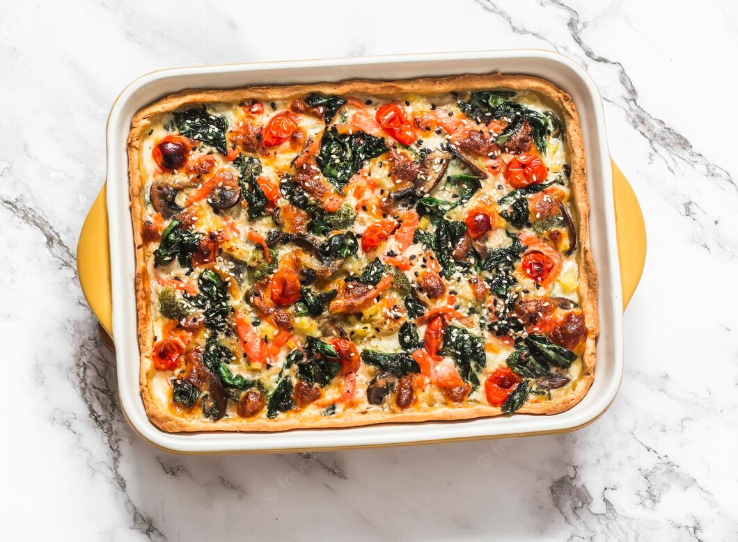 Ricetta di Agizza Ciro: Torta salata con cime di rapa e pomodorini